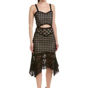Alice + Olivia Womens Tamika Cutout Cocktail Dress
